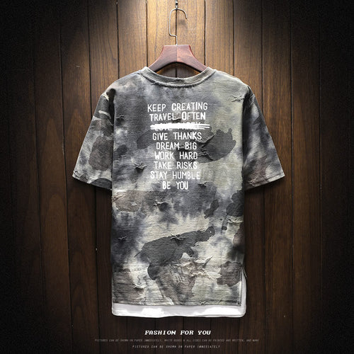 Camo Fake-Two-Piece Tee