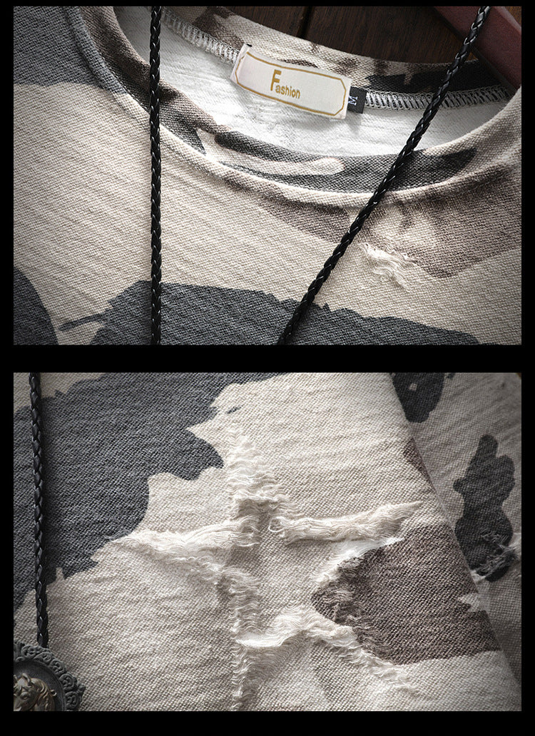 Camo Fake-Two-Piece Tee