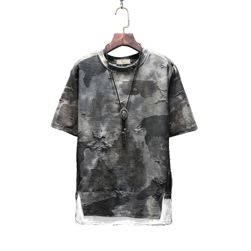 Camo Fake-Two-Piece Tee