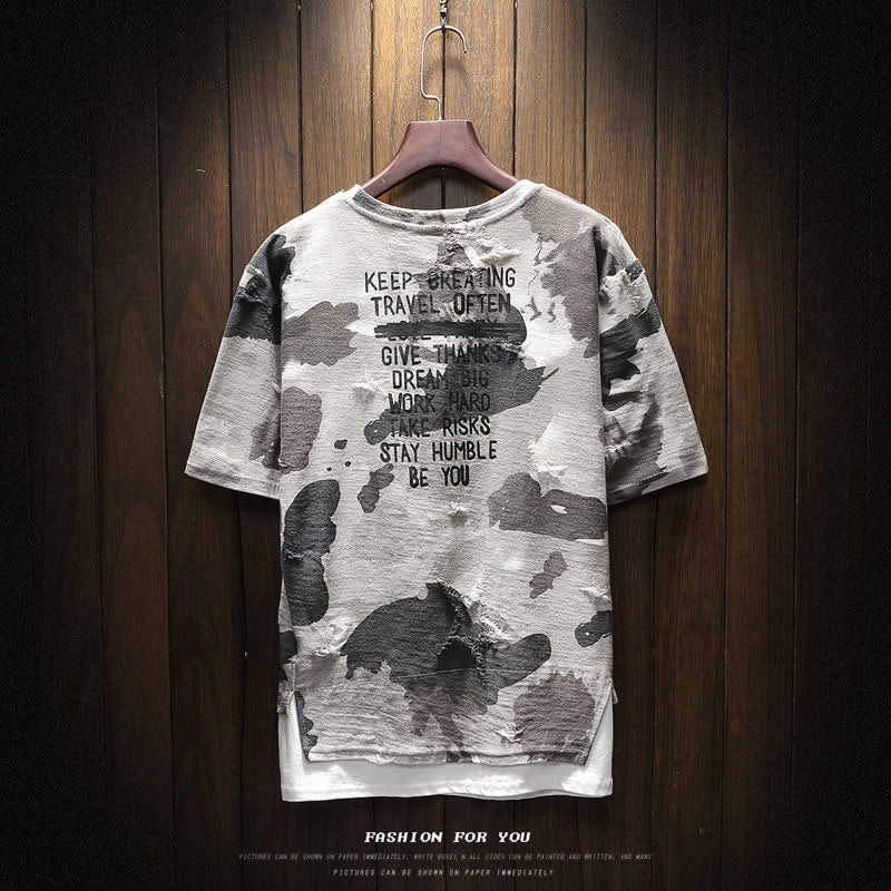 Camo Fake-Two-Piece Tee