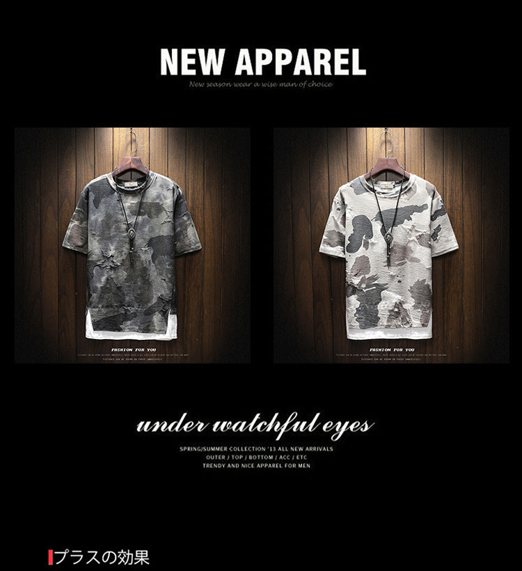 Camo Fake-Two-Piece Tee