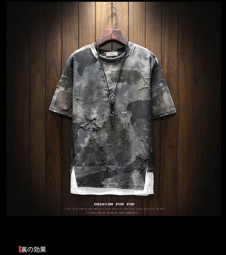 Camo Fake-Two-Piece Tee