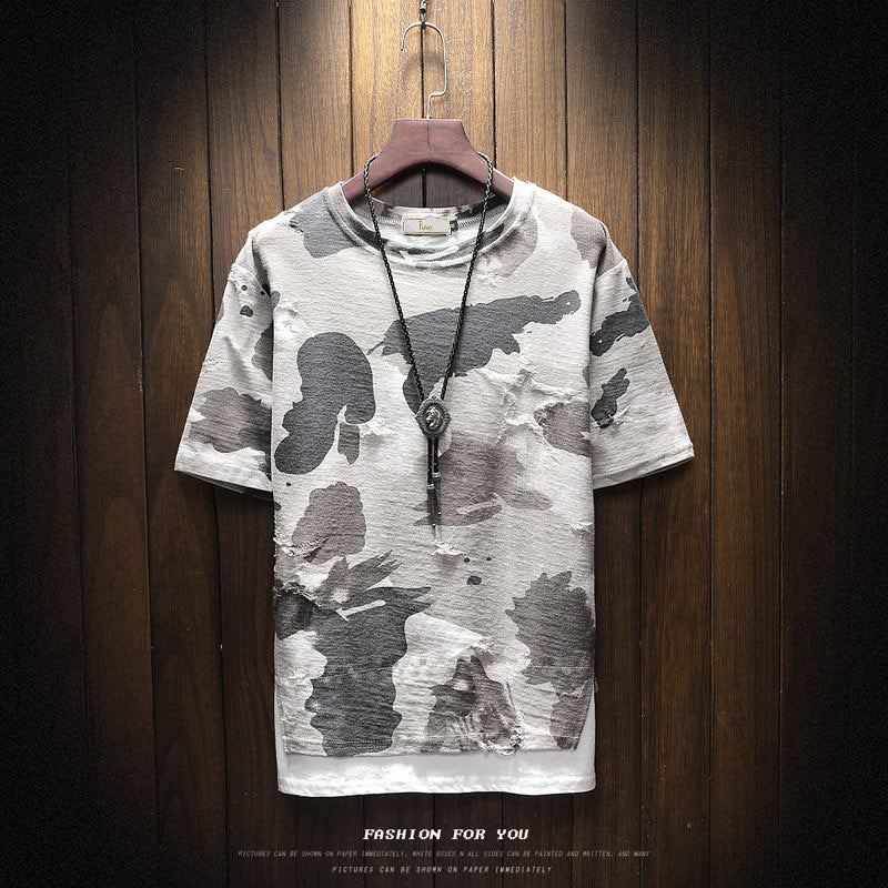 Camo Fake-Two-Piece Tee