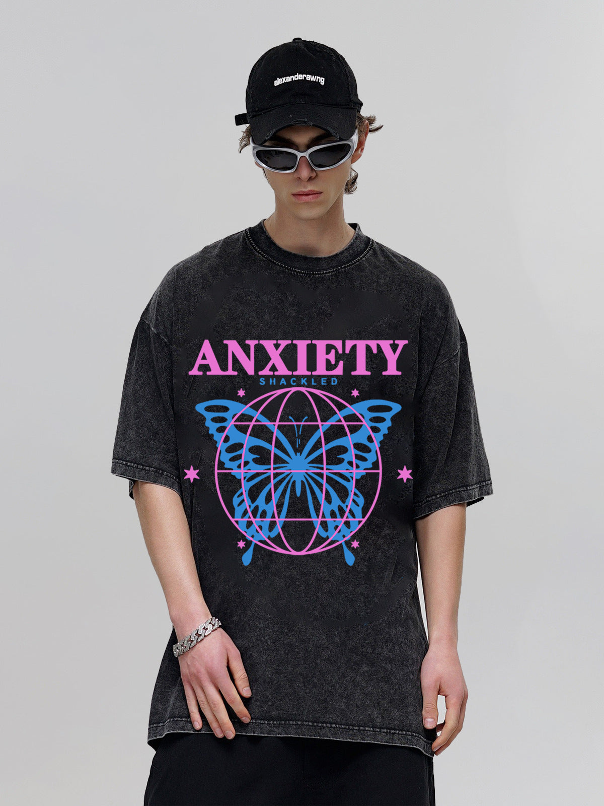Washed Retro Print Tee