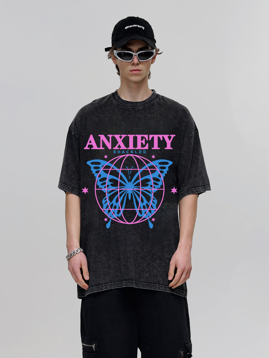 Washed Retro Print Tee