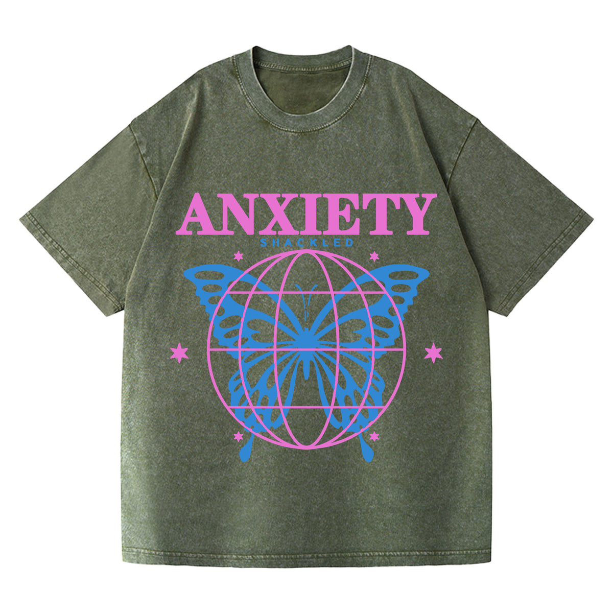 Washed Retro Print Tee