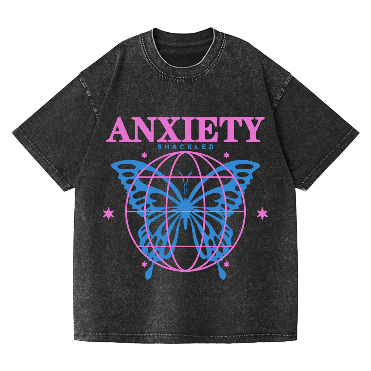 Washed Retro Print Tee