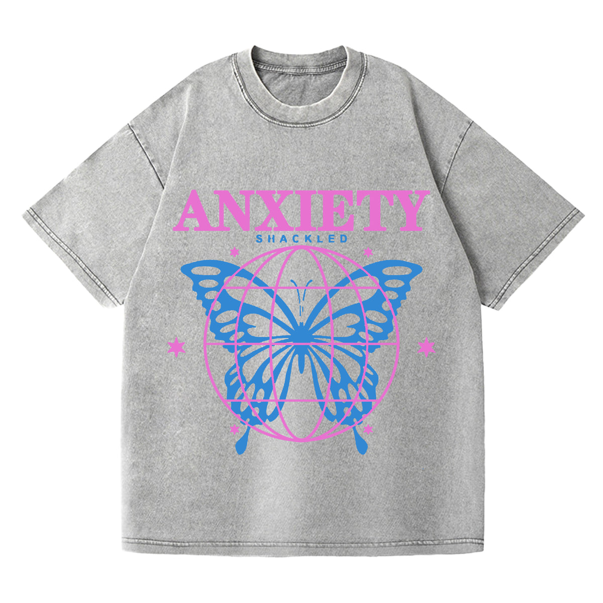 Washed Retro Print Tee