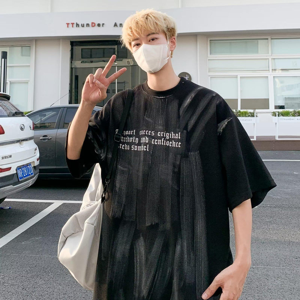 Graffiti Print Heavyweight Tee
