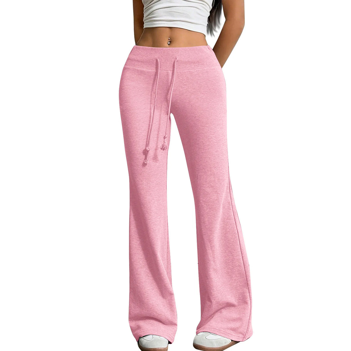 Drawstring Flare Sweatpants