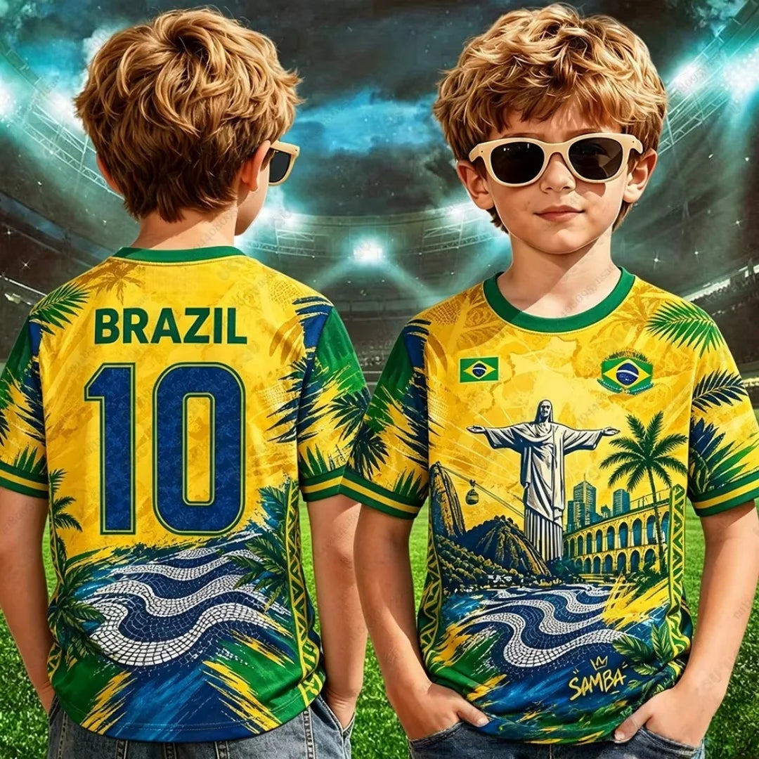 Brazil Cropped Football Jersey
