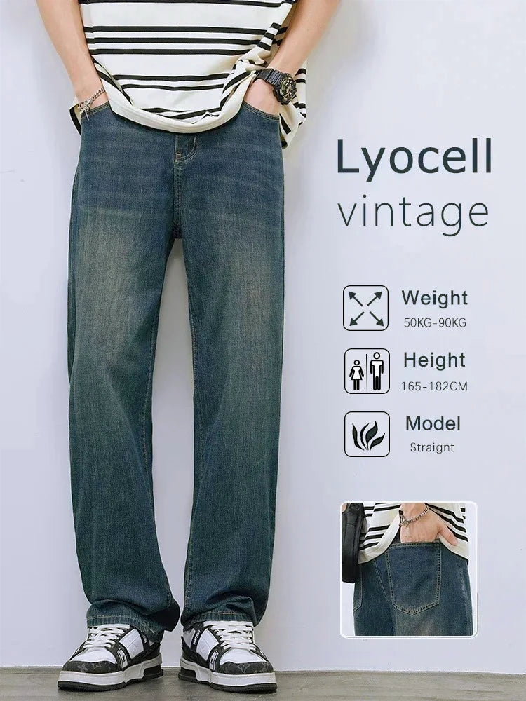 Straight Fit Wide Leg Denim
