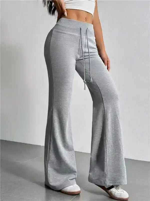 Drawstring Flare Sweatpants