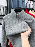 Half-Zip Collar Knit Sweater