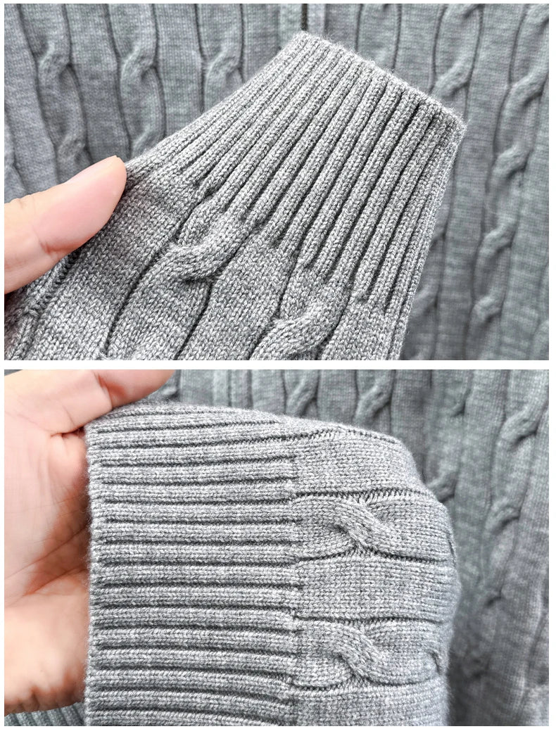 Half-Zip Collar Knit Sweater