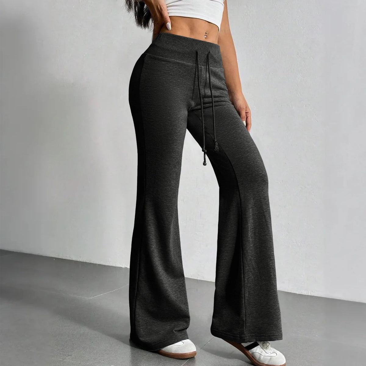Drawstring Flare Sweatpants