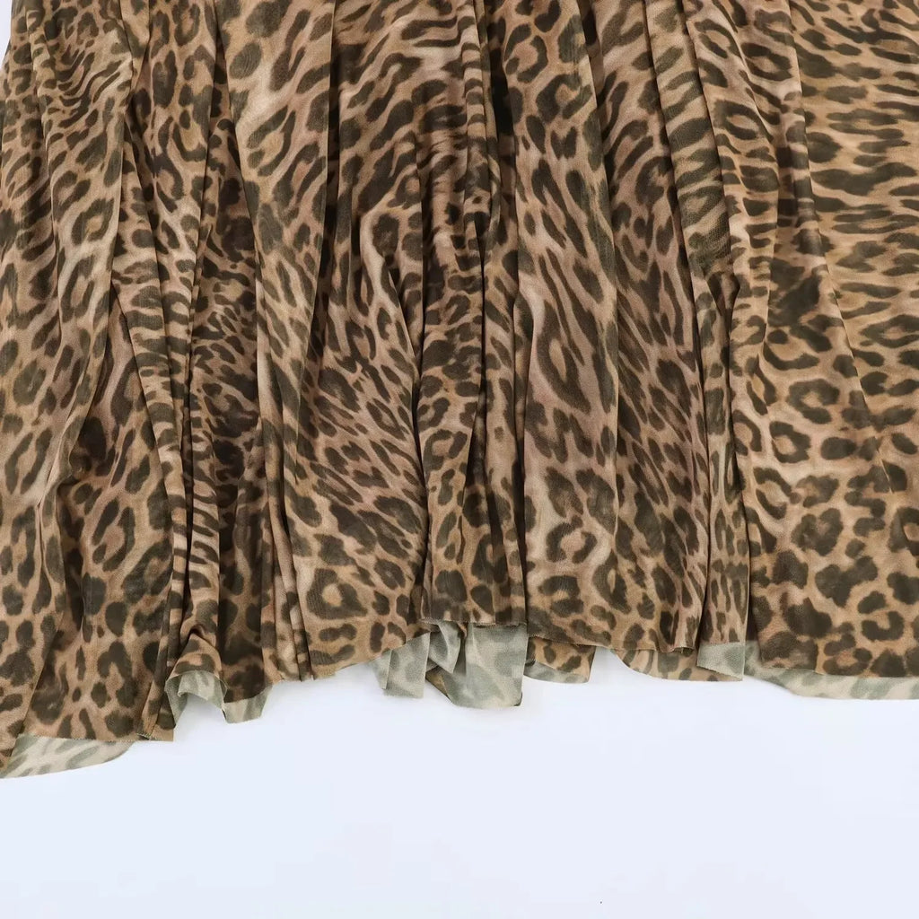 Leopard Print Slip Dress