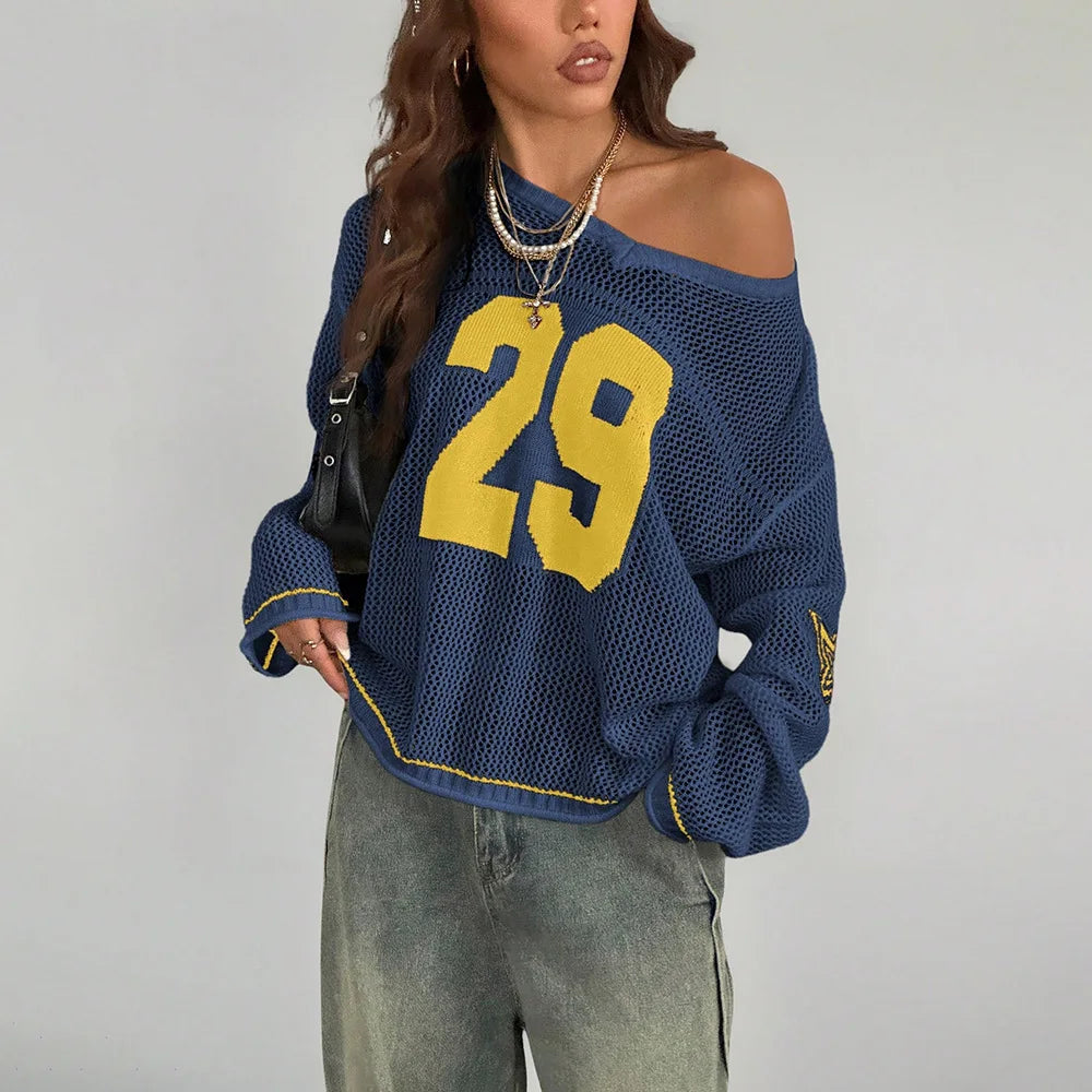 Y2K Sport Knit Long Sleeve Top