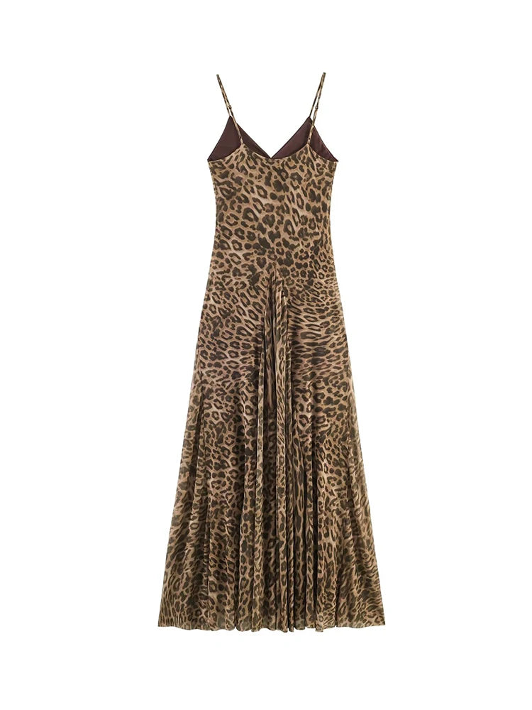 Leopard Print Slip Dress