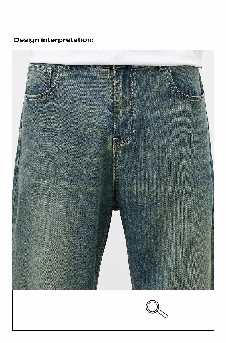 Straight Fit Wide Leg Denim