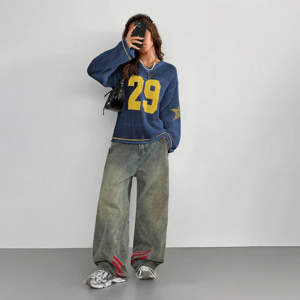 Y2K Sport Knit Long Sleeve Top