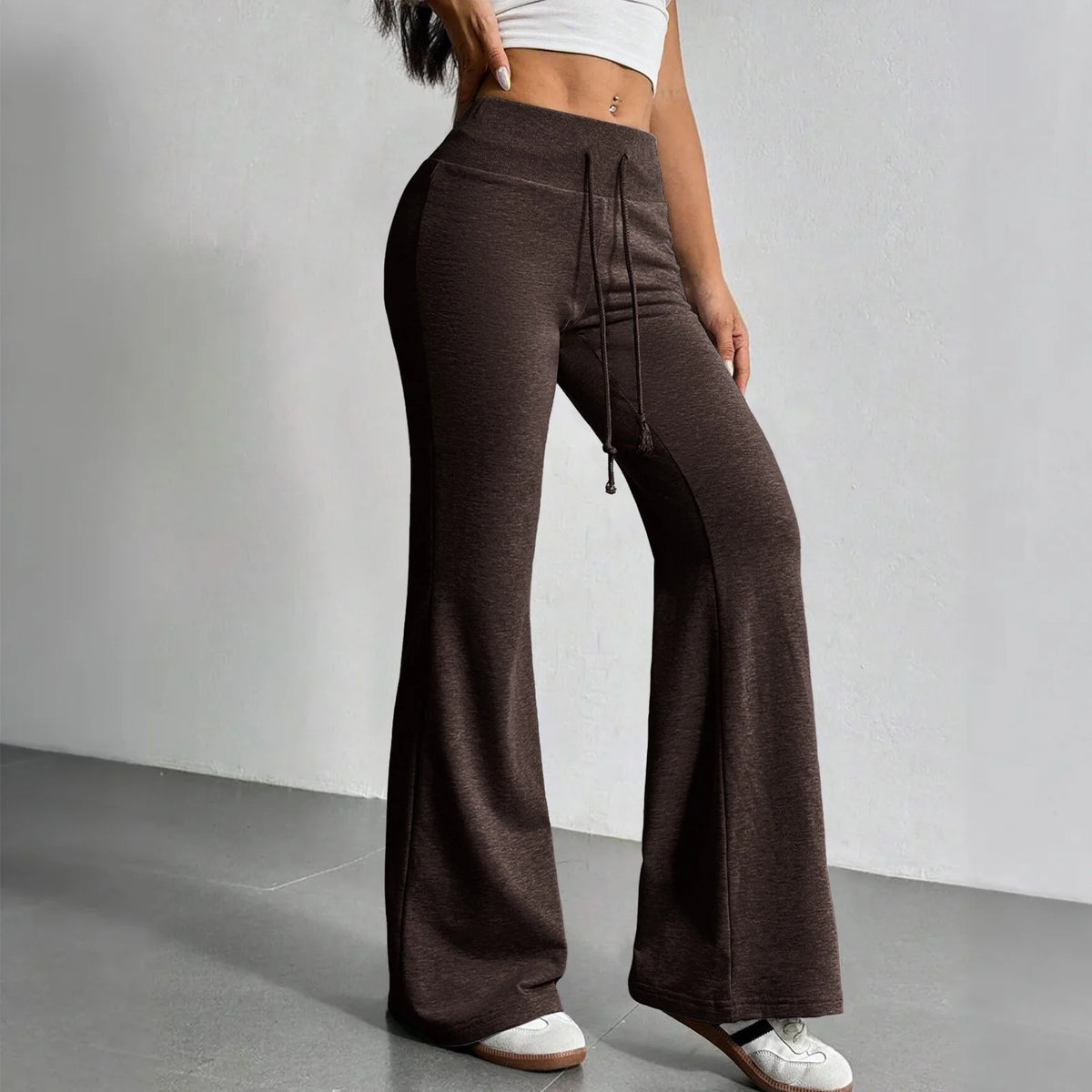 Drawstring Flare Sweatpants