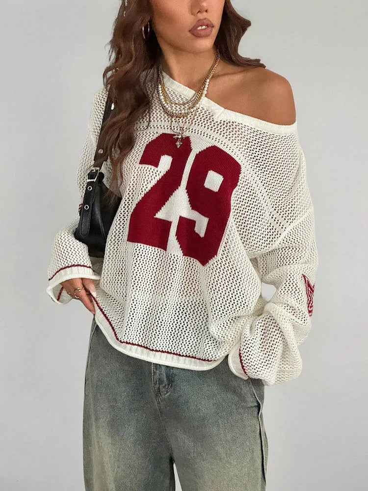 Y2K Sport Knit Long Sleeve Top