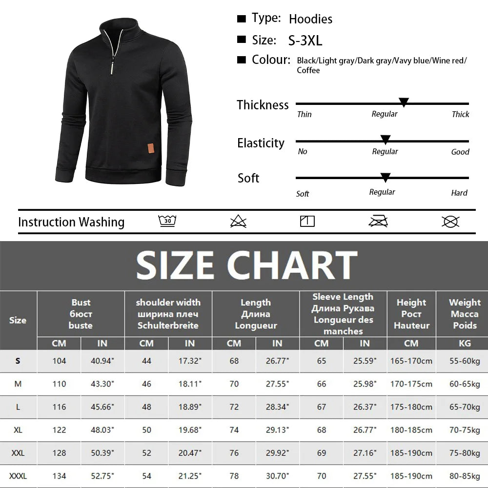 Half-Zip Turtleneck Sweatshirt