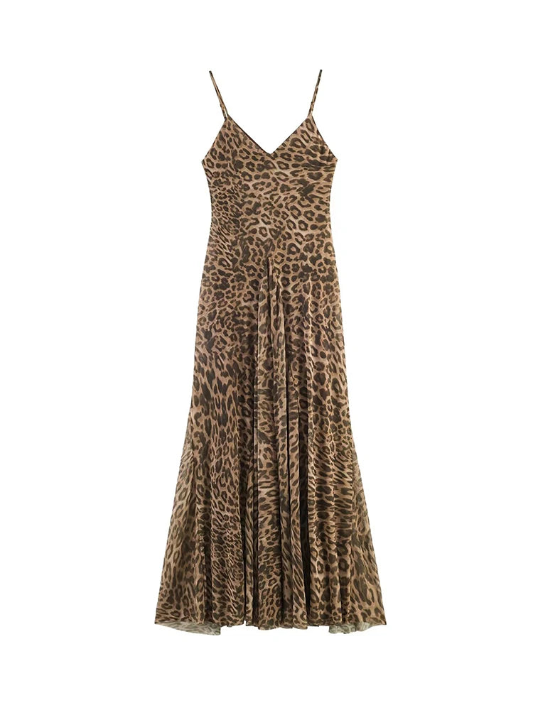 Leopard Print Slip Dress