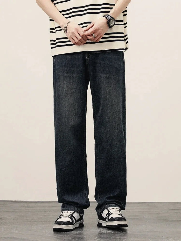 Straight Fit Wide Leg Denim