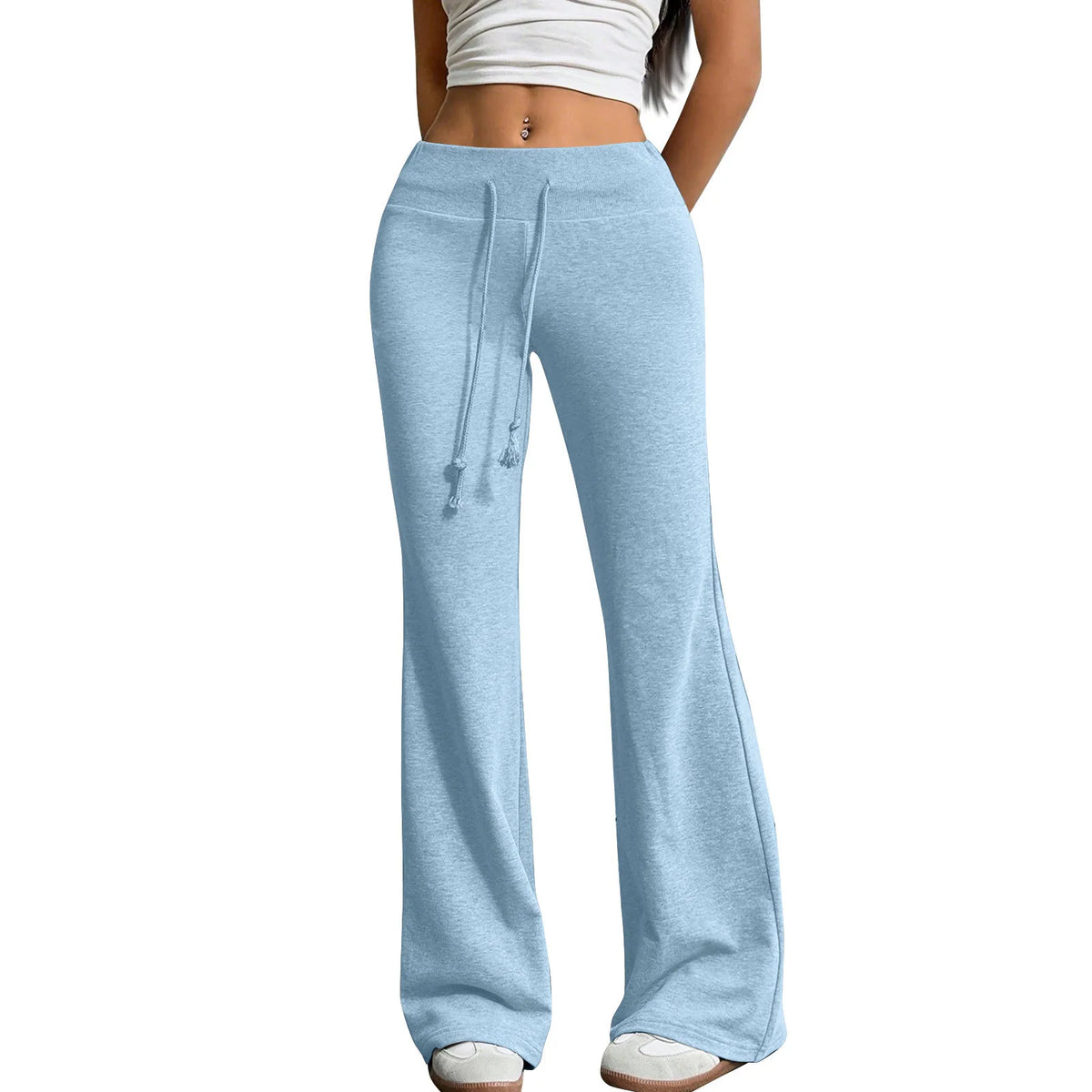 Drawstring Flare Sweatpants