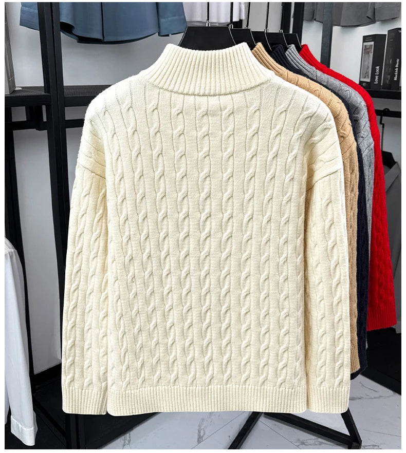 Half-Zip Collar Knit Sweater