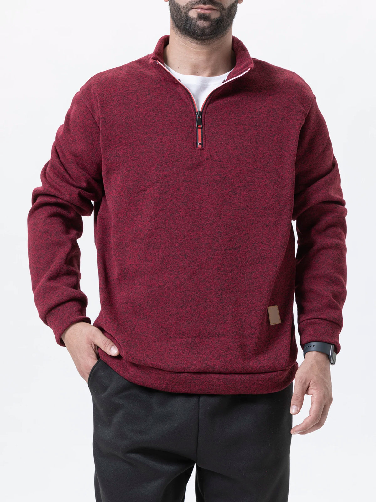 Half-Zip Turtleneck Sweatshirt