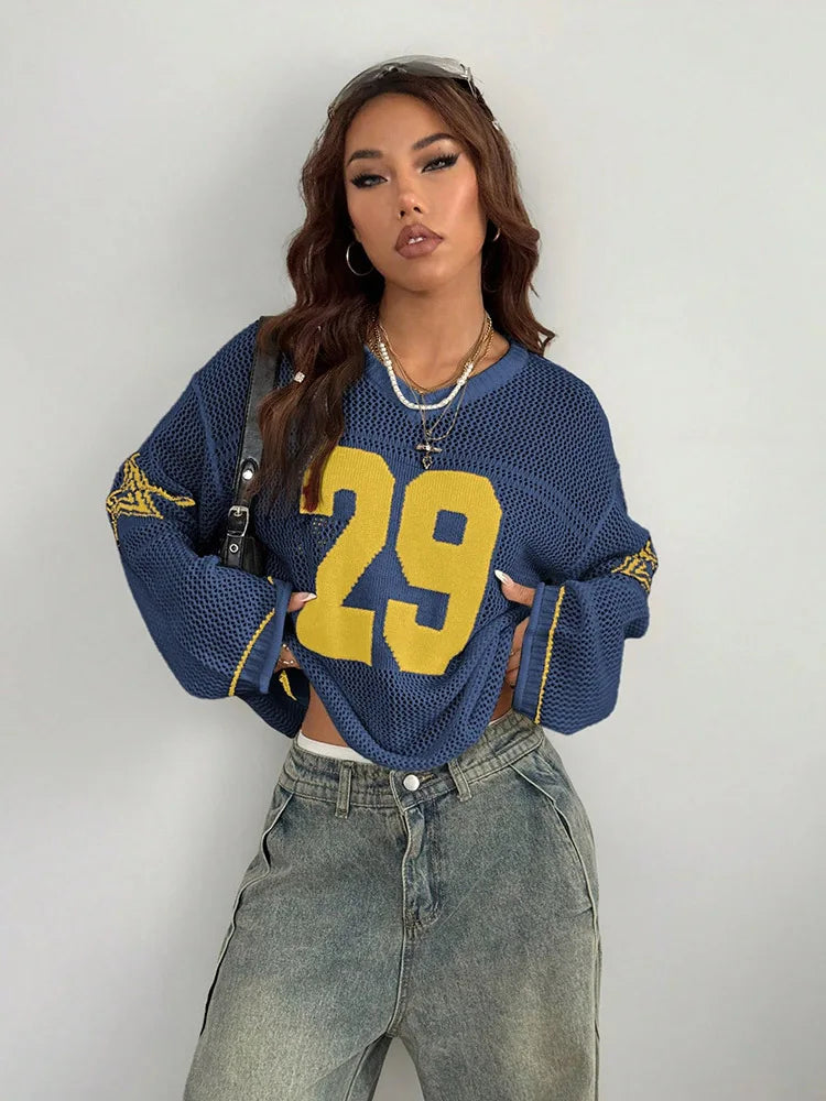 Y2K Sport Knit Long Sleeve Top