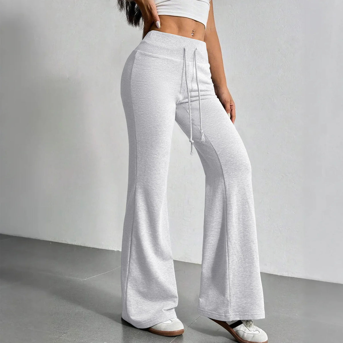Drawstring Flare Sweatpants
