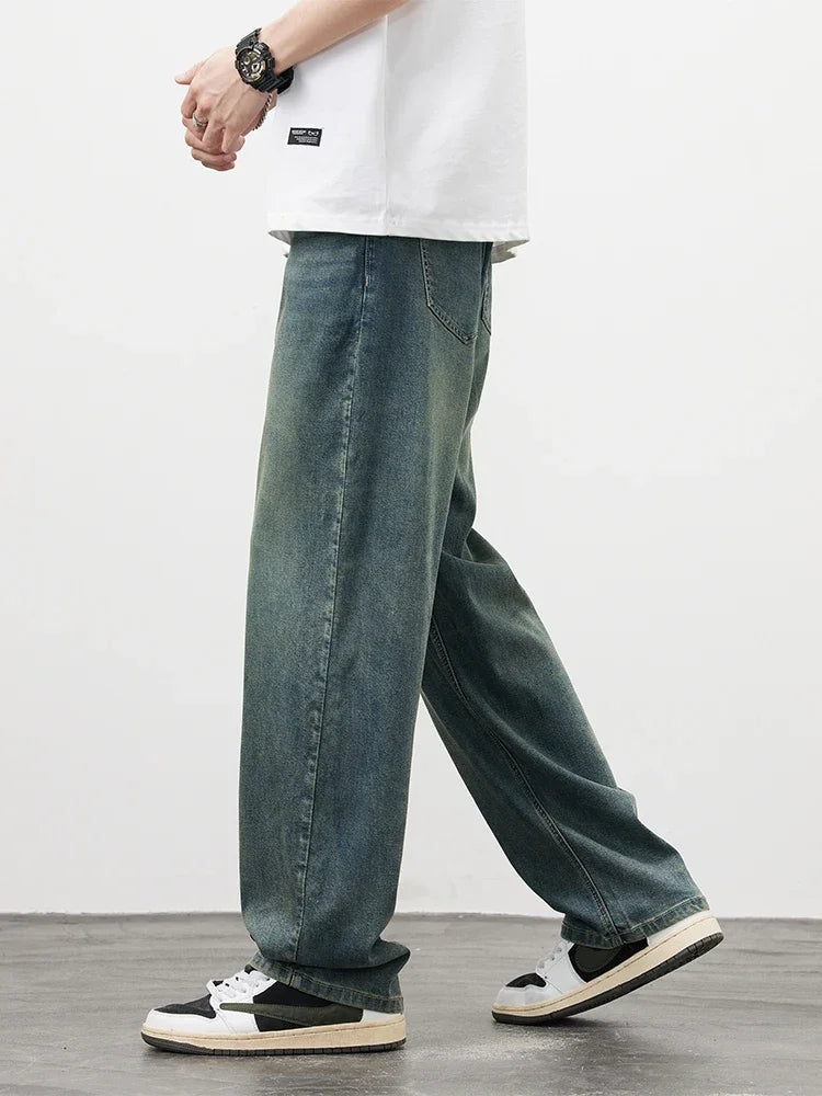 Straight Fit Wide Leg Denim