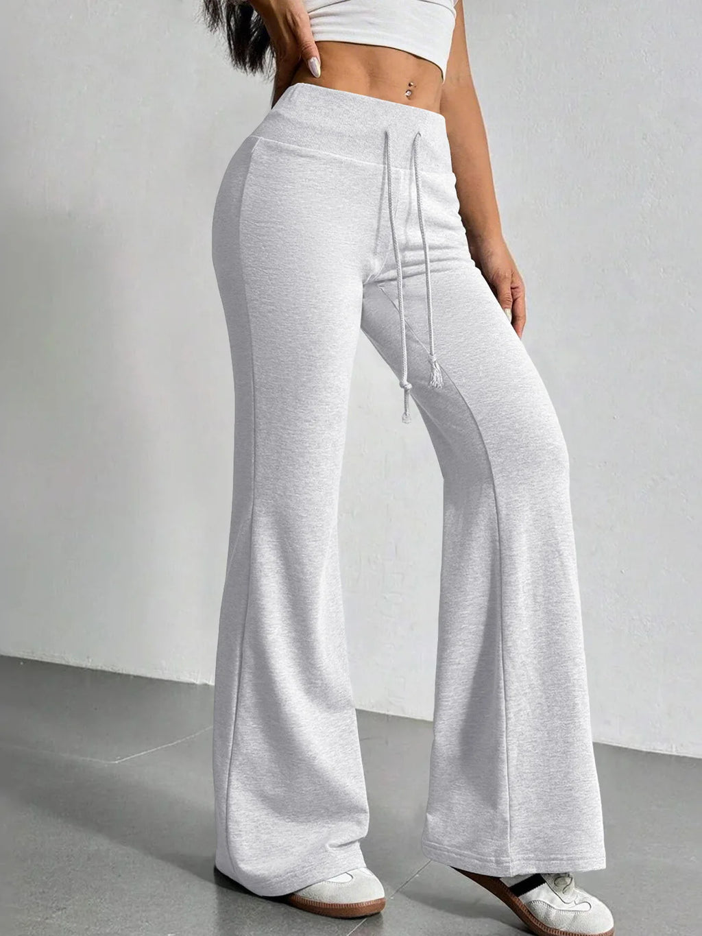 Drawstring Flare Sweatpants