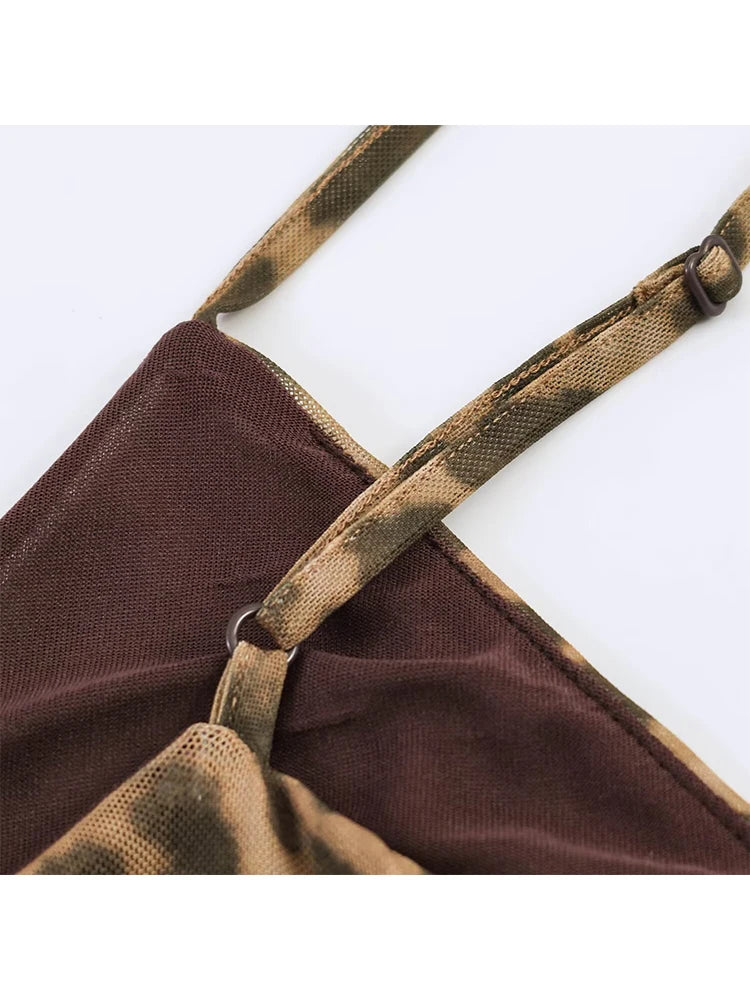 Leopard Print Slip Dress