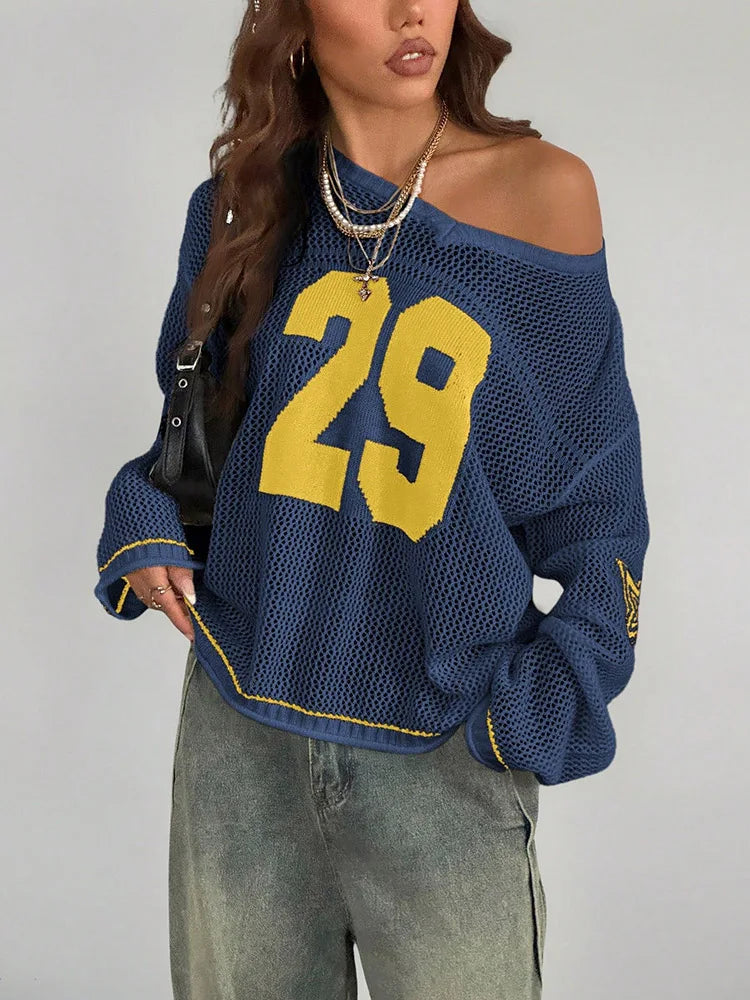 Y2K Sport Knit Long Sleeve Top