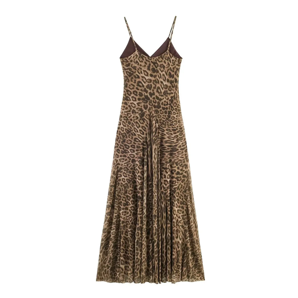 Leopard Print Slip Dress