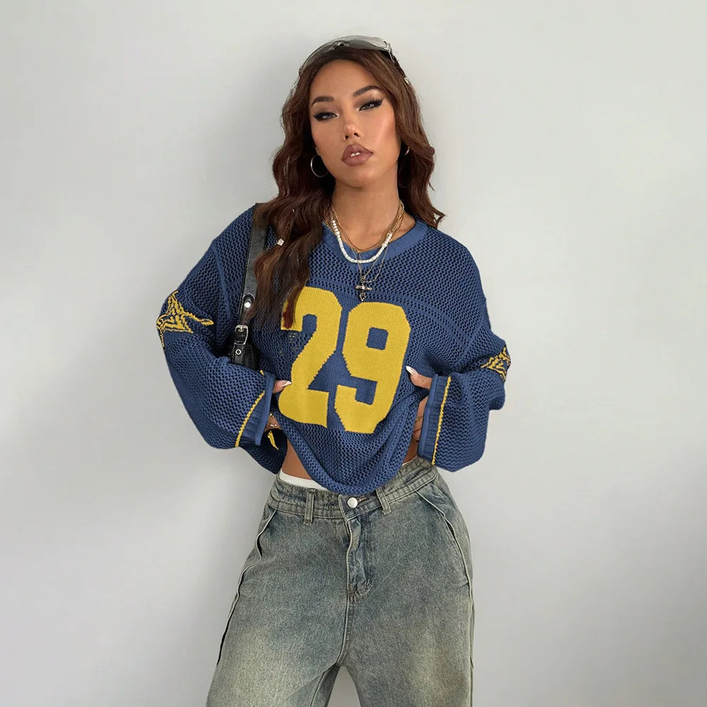 Y2K Sport Knit Long Sleeve Top