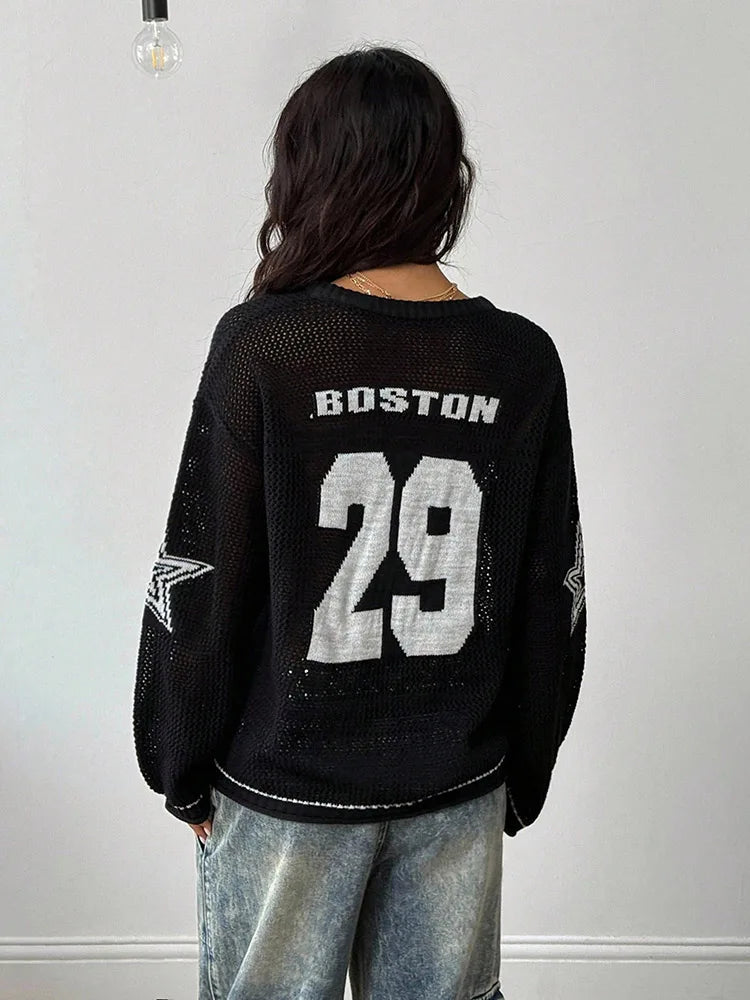 Y2K Sport Knit Long Sleeve Top