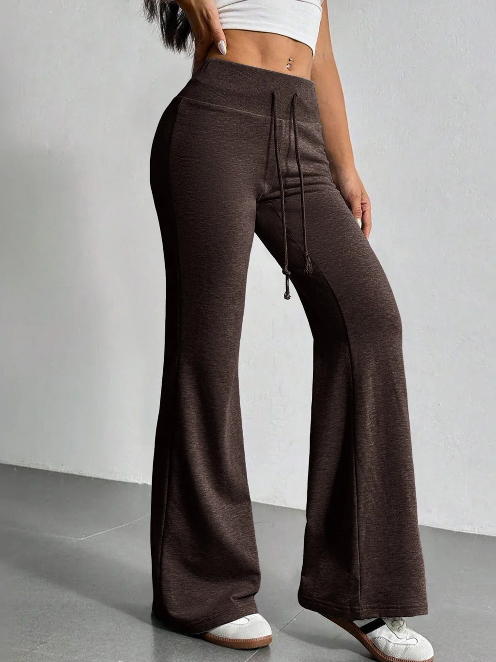 Drawstring Flare Sweatpants